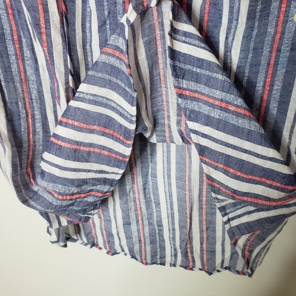 St John's Bay Top Sleeveless Striped Blue and White Women's Size Small NWT - Picture 12 of 15